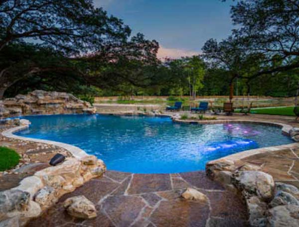 Inground Swimming Pool Designs Luxury, Inground Pools With Waterfalls And Hot Tubs