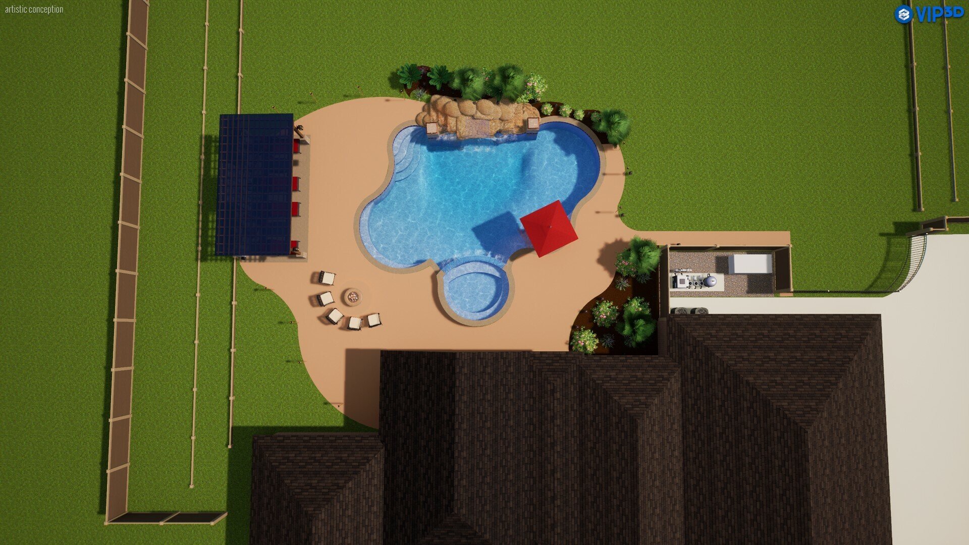 Lagoon-Style Pool Project Montgomery, TX | Backyard Oasis, Inc